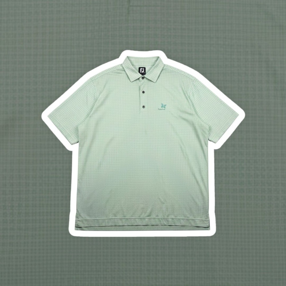 FootJoy Mens XXL Green Grid Short Sleeve Golf Polo Shirt Kapalua Logo FJ XXL